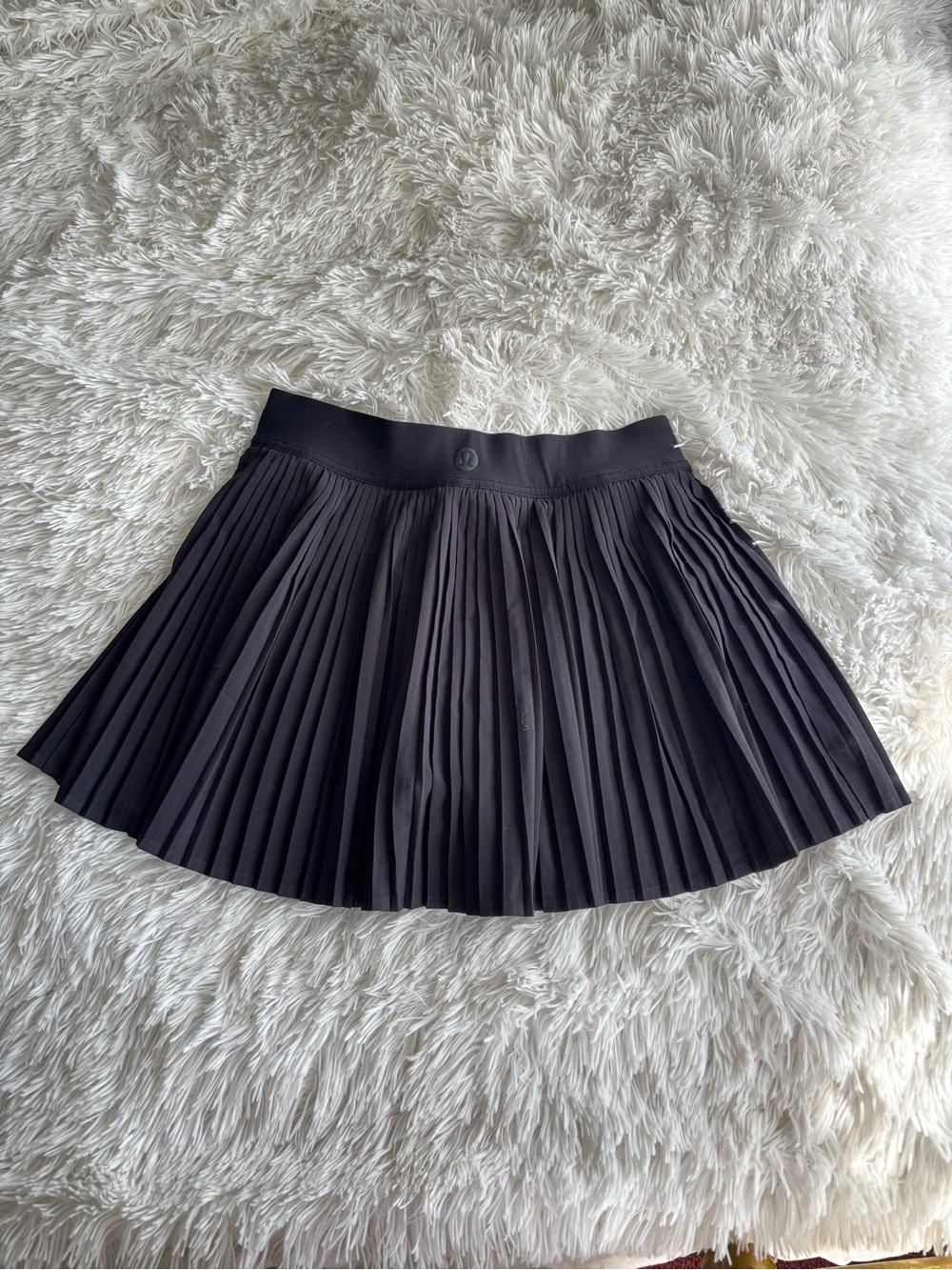 lululemon athletica Black Pleated Skater Skirt